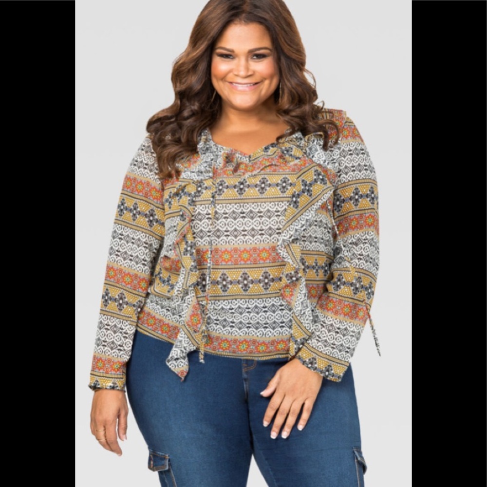 RUFFLE BOHO BLOUSE